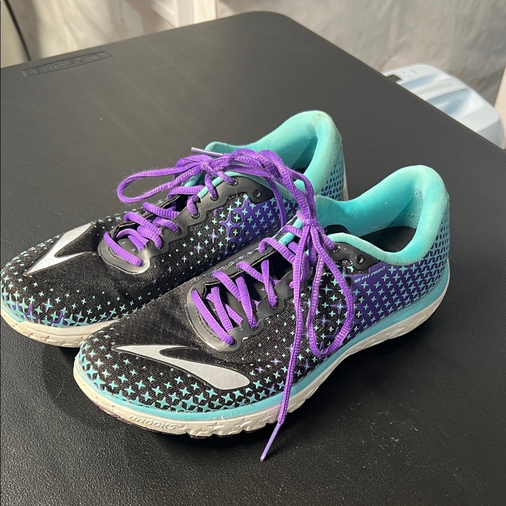 Brooks Women's Black and Teal Athletic Shoes